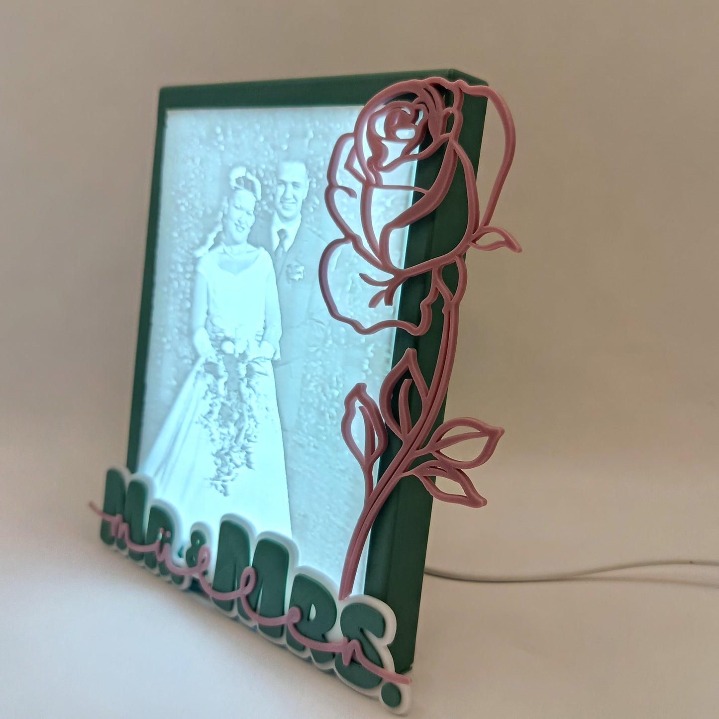 Personalisierter 3D gedruckter LED-Bilderrahmen