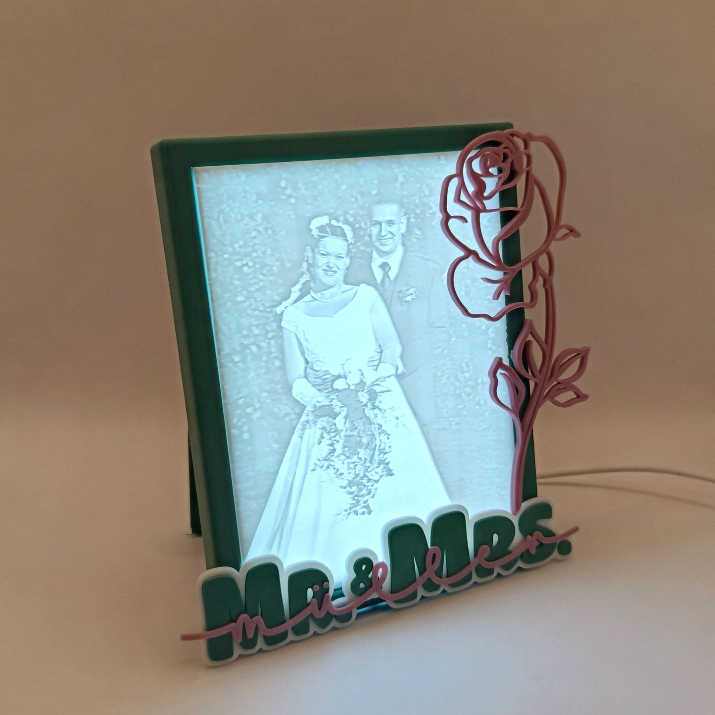 Personalisierter 3D gedruckter LED-Bilderrahmen