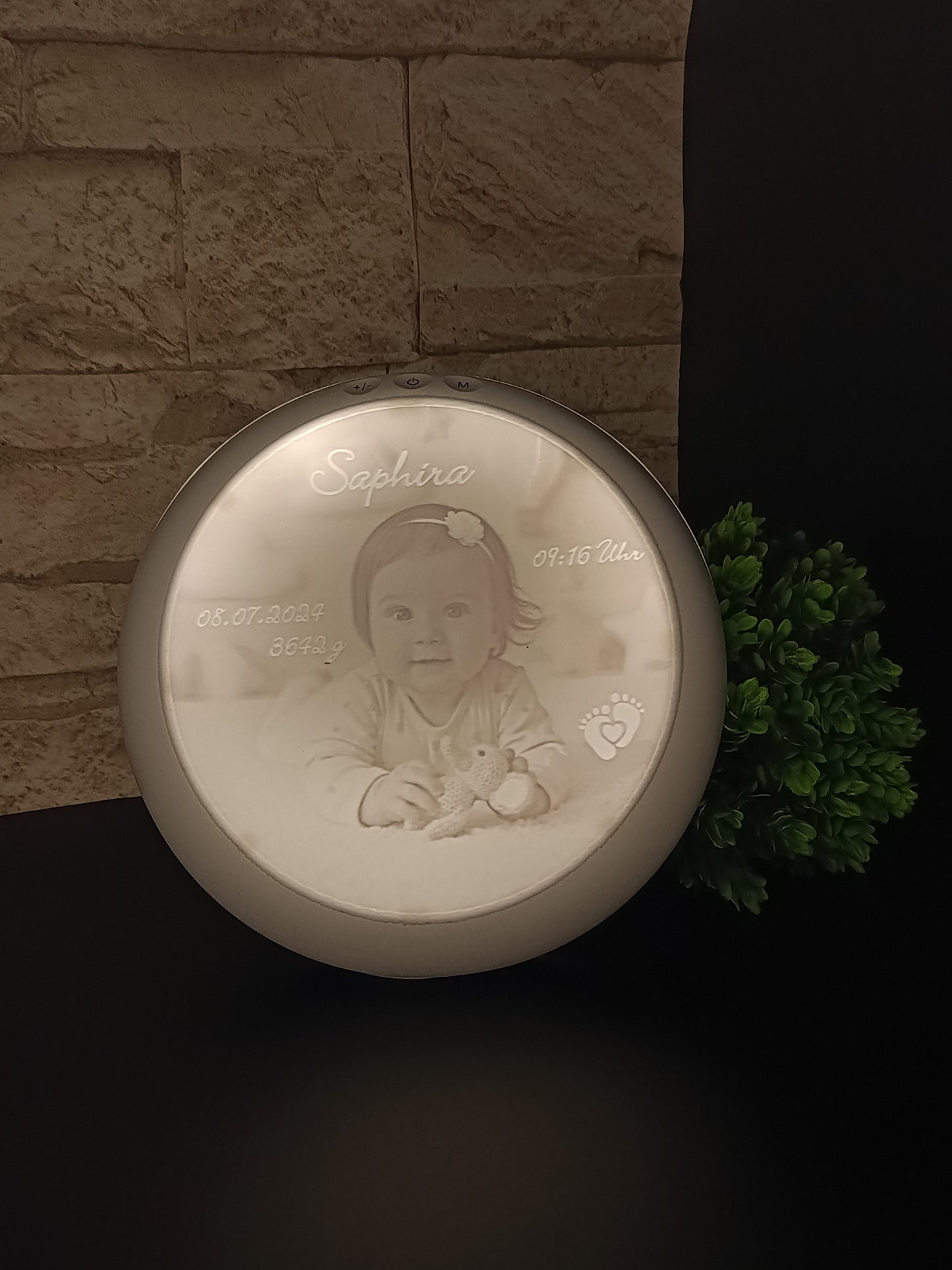 WELCOME BORN - LED-Nachttischlampe personalisiert