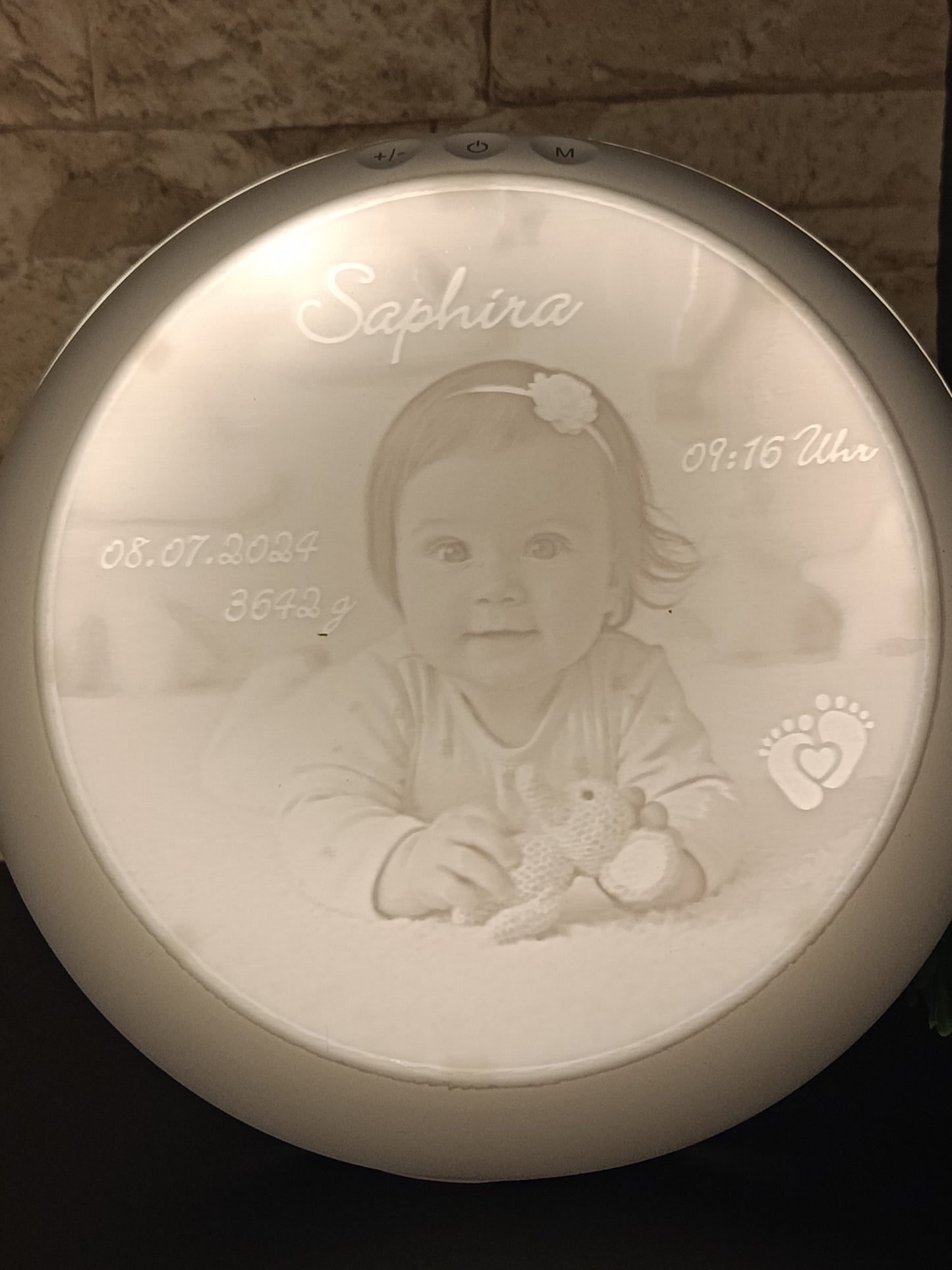 WELCOME BORN - LED-Nachttischlampe personalisiert