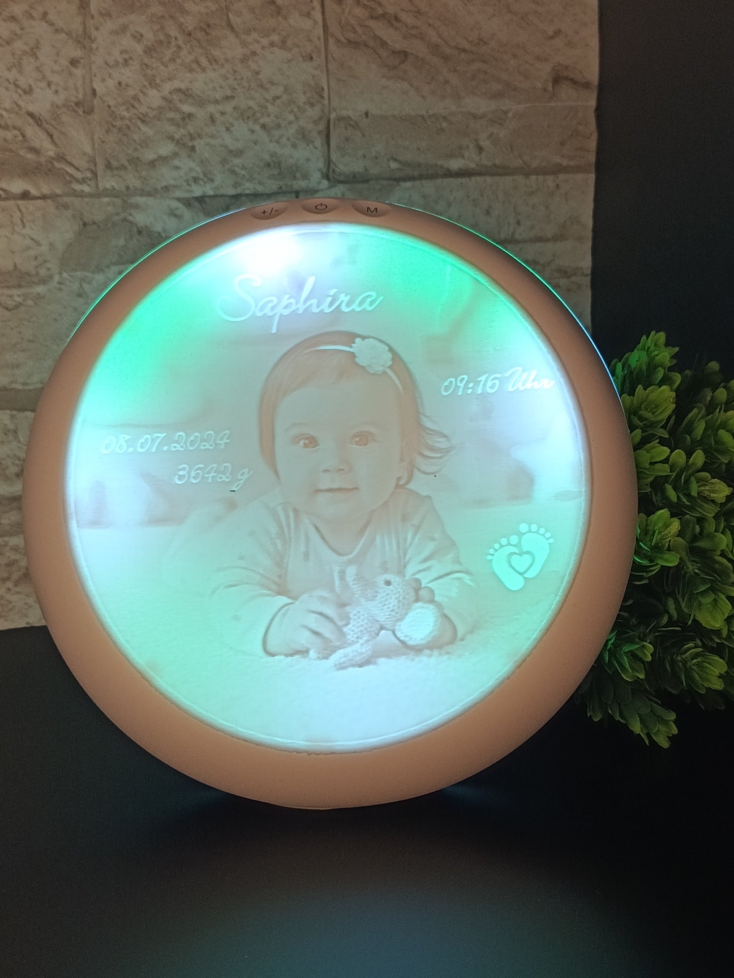 WELCOME BORN - LED-Nachttischlampe personalisiert