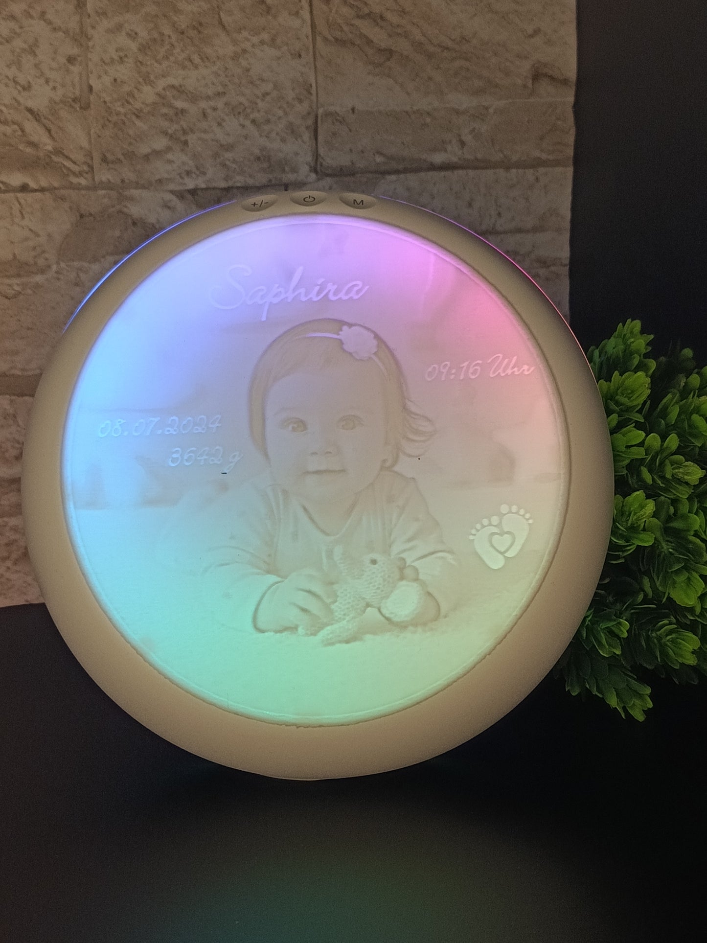 WELCOME BORN - LED-Nachttischlampe personalisiert