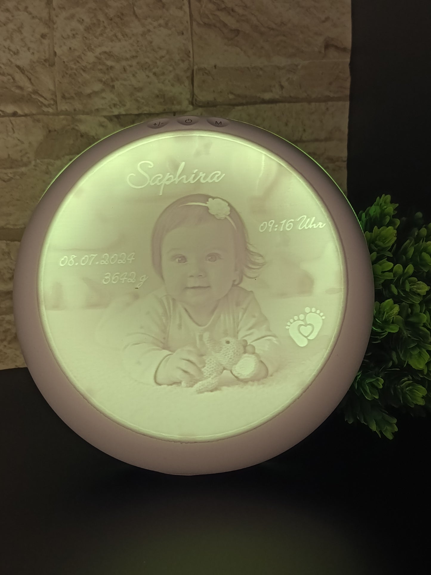 WELCOME BORN - LED-Nachttischlampe personalisiert