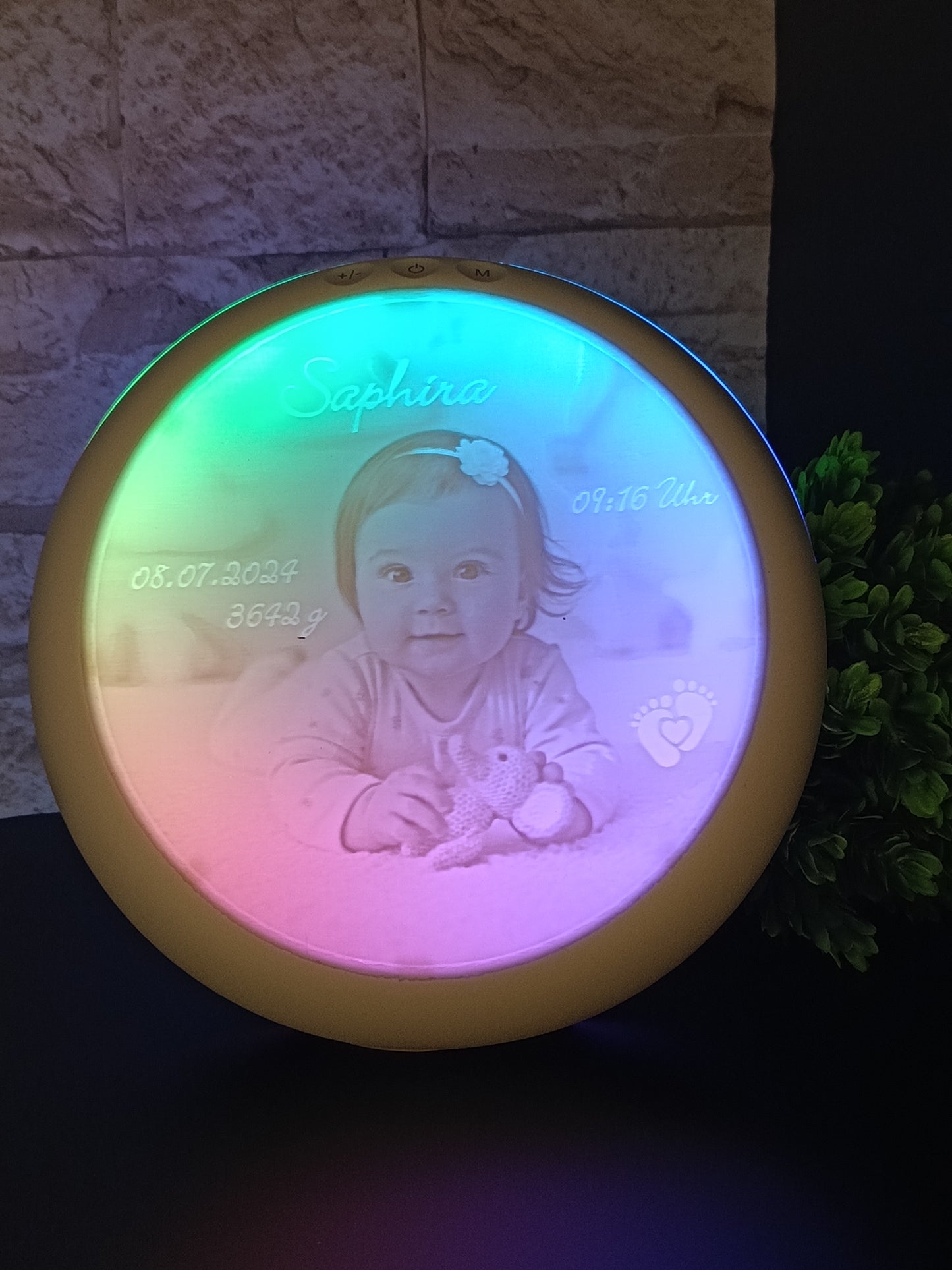WELCOME BORN - LED-Nachttischlampe personalisiert