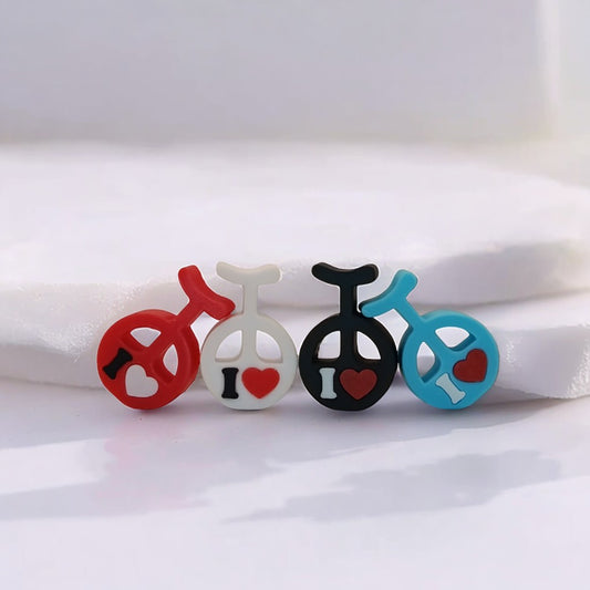 Einrad-Ventilkappe mit I LOVE - Schrader-Ventil - 3D-gedruckt - Personalisierbare Farben